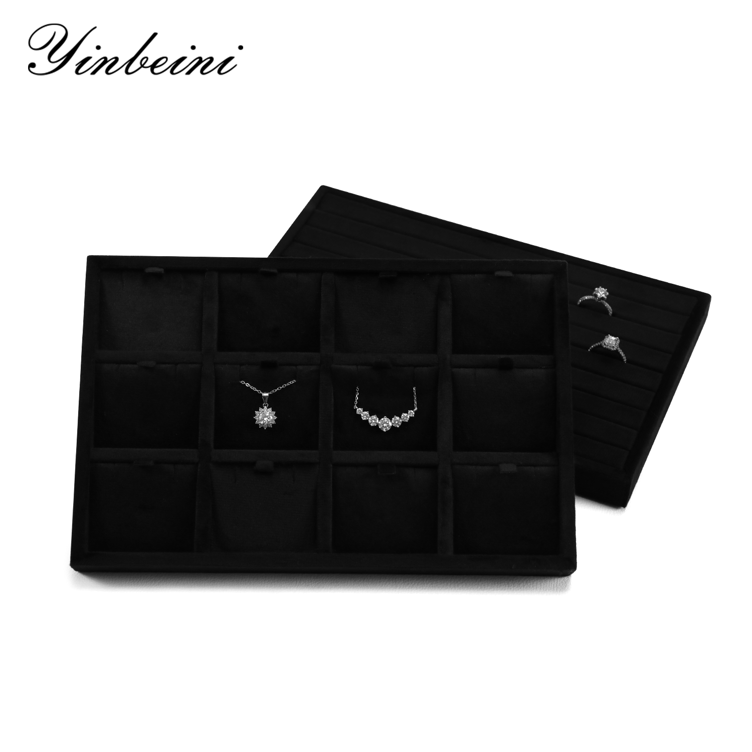 Yinbeini Delicate Small Accessories Velvet Storage Tray Soft Protection for Tiny Jewelry Pieces Essential for Jewelry Lovers and Collectors P096