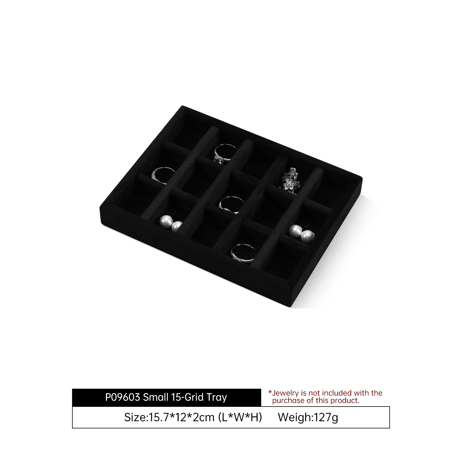 Yinbeini Velvet Jewelry Flat Lay Tray Soft Solid Color Background for Social Media Shooting and Daily Desktop Beautiful Storage P094