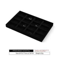 Yinbeini Multifunctional Velvet Jewelry Holder Tray Integrate Ring Earring Necklace Display Meet Multiple Accessory Storage Demands P095