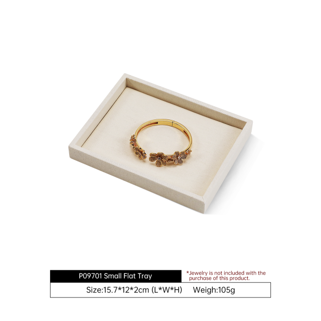 Yinbeini Evening Party Jewelry Linen Tray Match High Grade Accessories Suitable For High Social Occasion Display P098