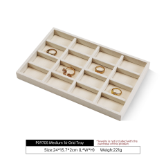 Yinbeini Business Grade Linen Jewelry Display Tray Simple Atmospheric Style Durable Structure for Professional Store Counter Stable P099