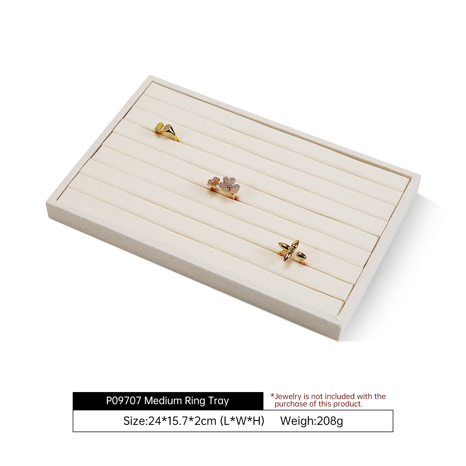 Yinbeini Evening Party Jewelry Linen Tray Match High Grade Accessories Suitable For High Social Occasion Display P098