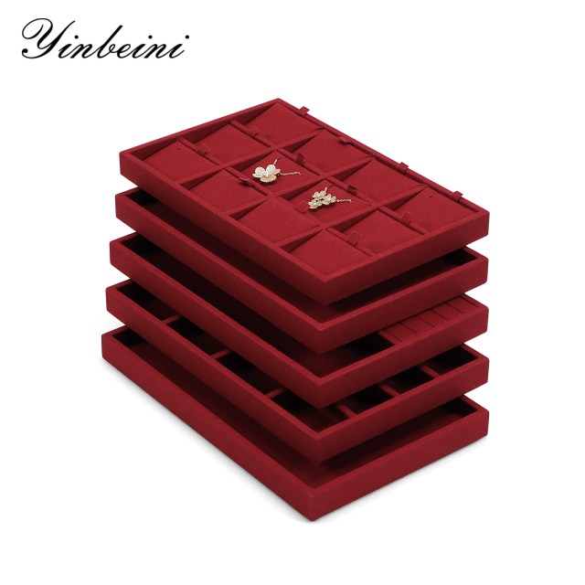 Yinbeini Evening Party Jewelry Linen Tray Match High Grade Accessories Suitable For High Social Occasion Display P098