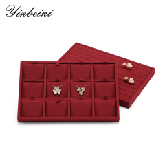 Yinbeini Evening Party Jewelry Linen Tray Match High Grade Accessories Suitable For High Social Occasion Display P098