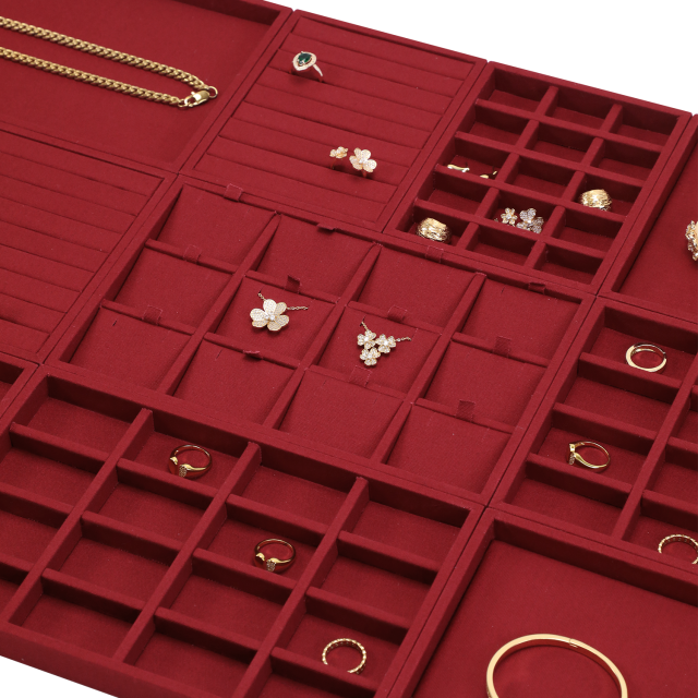 Yinbeini Evening Party Jewelry Linen Tray Match High Grade Accessories Suitable For High Social Occasion Display P098