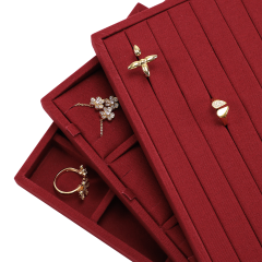 Yinbeini Evening Party Jewelry Linen Tray Match High Grade Accessories Suitable For High Social Occasion Display P098