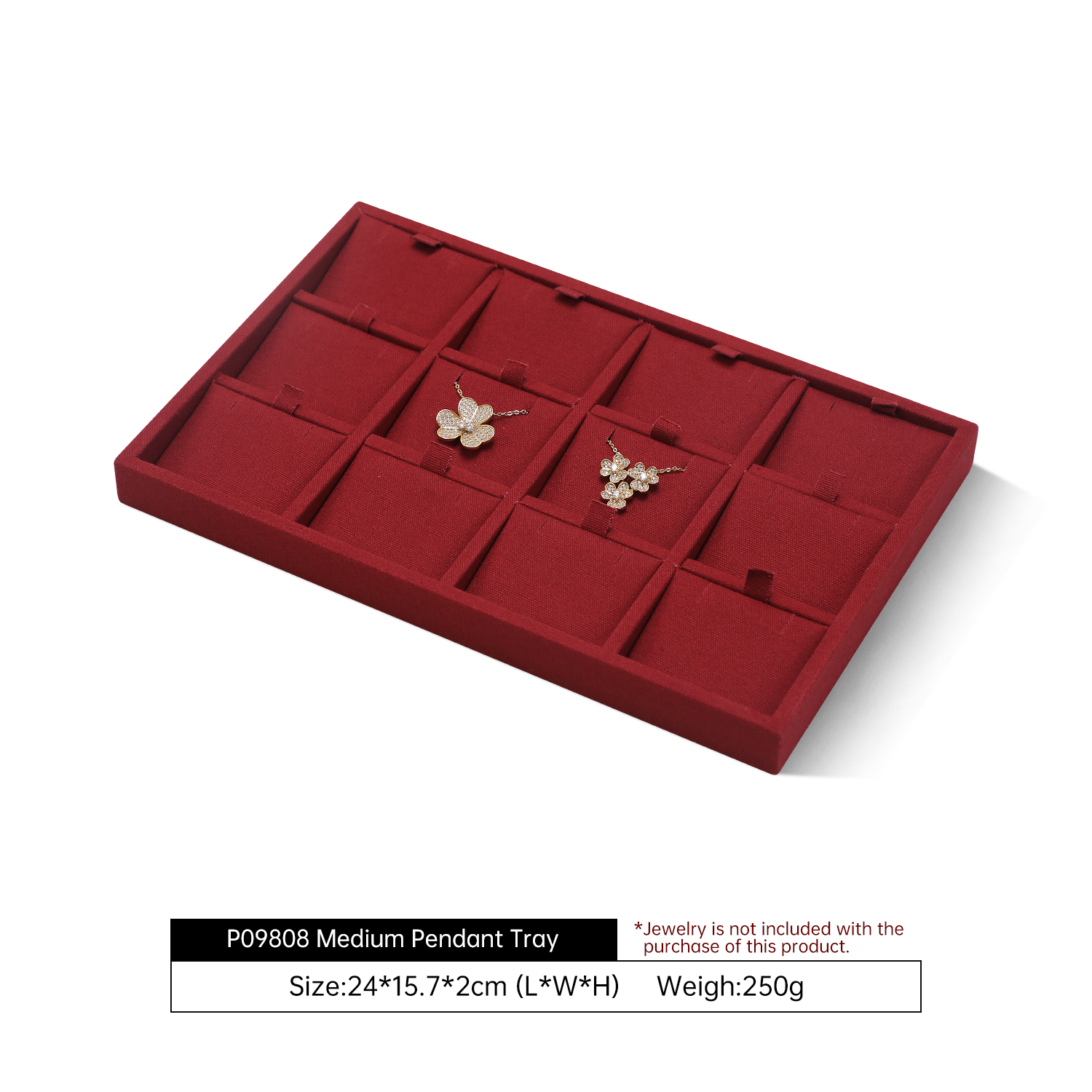Yinbeini Business Grade Linen Jewelry Display Tray Simple Atmospheric Style Durable Structure for Professional Store Counter Stable P099