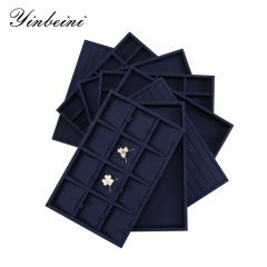 Yinbeini Business Grade Linen Jewelry Display Tray Simple Atmospheric Style Durable Structure for Professional Store Counter Stable P099