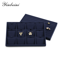 Yinbeini Business Grade Linen Jewelry Display Tray Simple Atmospheric Style Durable Structure for Professional Store Counter Stable P099