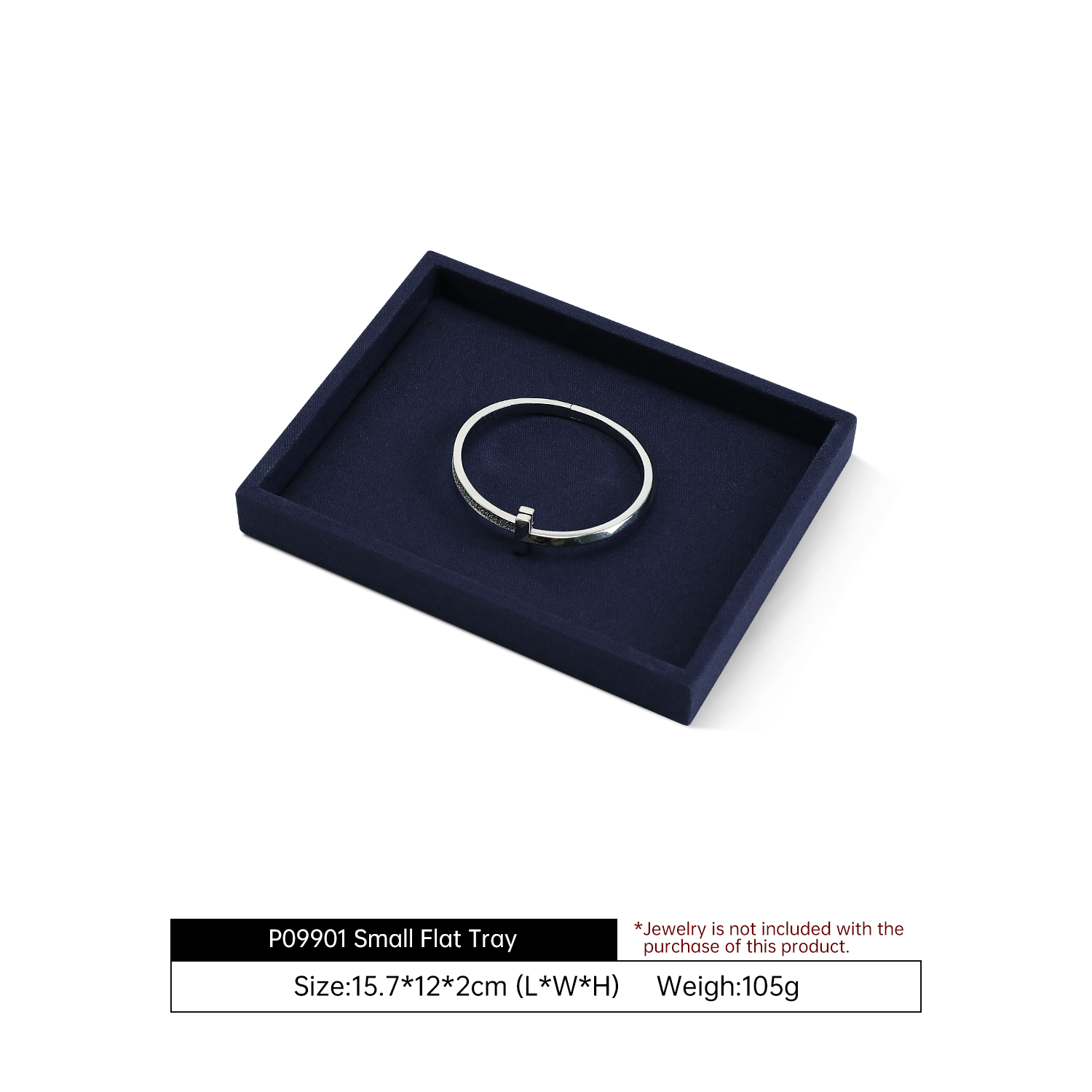 Yinbeini Business Grade Linen Jewelry Display Tray Simple Atmospheric Style Durable Structure for Professional Store Counter Stable P099