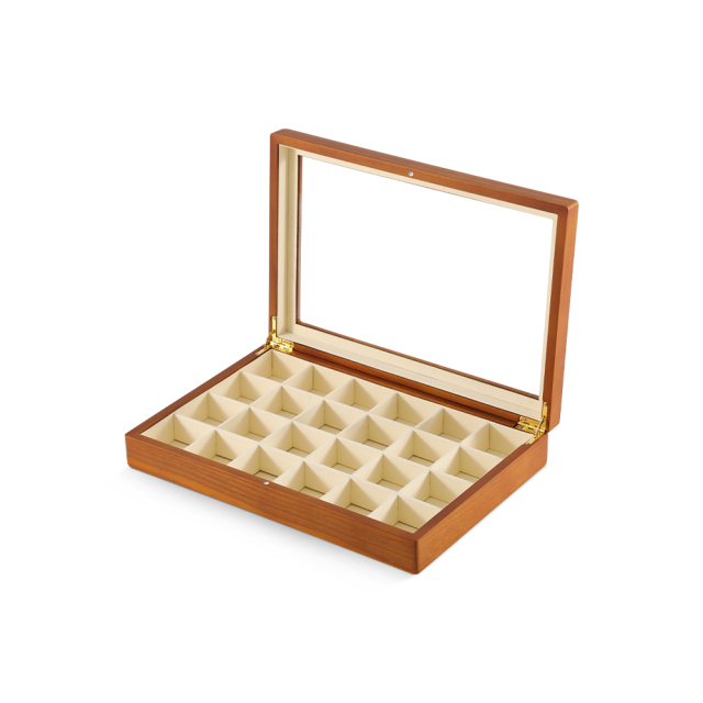 Yinbeini Wooden Ring Earrings Organizer Large Jewelry Storage Box With Cover Bracelet Necklace Display CaseJeweler's jewelry counter X007