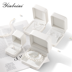 Yinbeini PU Leather Wedding Ring Box Jewelry Display Organizer Bracelet Box Earrings Long Necklace Storage Box Gift Proposal Box H001