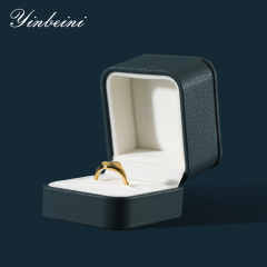 Yinbeini Jewelry Display Organizer Bracelet Box Long Necklace Earrings Storage Box PU Leather Wedding Ring Box Gift Proposal Box H003