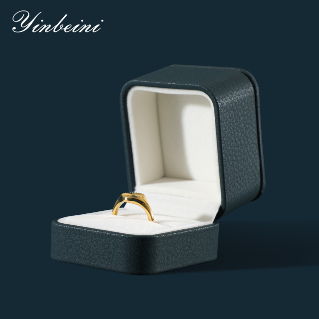 Yinbeini Jewelry Display Organizer Bracelet Box Long Necklace Earrings Storage Box PU Leather Wedding Ring Box Gift Proposal Box H003
