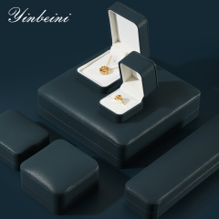 Yinbeini Jewelry Display Organizer Bracelet Box Long Necklace Earrings Storage Box PU Leather Wedding Ring Box Gift Proposal Box H003