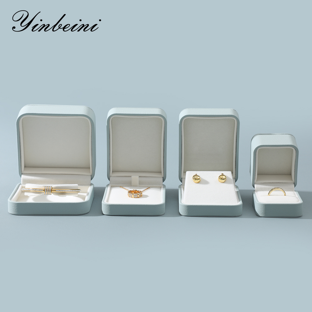 Yinbeini PU Leather Bracelet Box Long Necklace Earrings Storage Box Jewelry Display Organizer Wedding Ring Box Gift Proposal Box