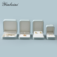 Yinbeini PU Leather Bracelet Box Long Necklace Earrings Storage Box Jewelry Display Organizer Wedding Ring Box Gift Proposal Box