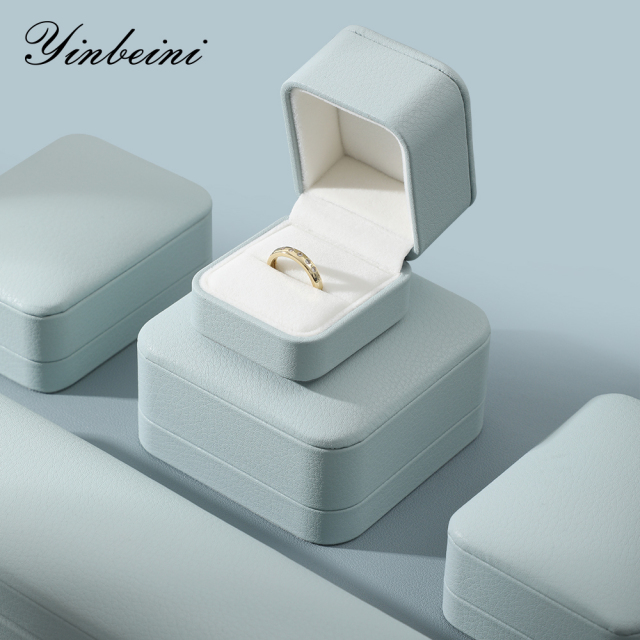 Yinbeini PU Leather Bracelet Box Long Necklace Earrings Storage Box Jewelry Display Organizer Wedding Ring Box Gift Proposal Box