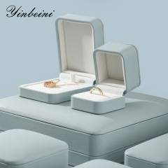 Yinbeini PU Leather Bracelet Box Long Necklace Earrings Storage Box Jewelry Display Organizer Wedding Ring Box Gift Proposal Box