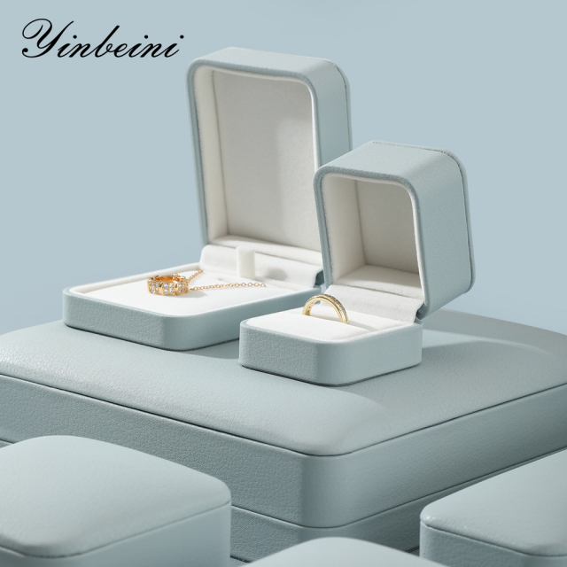 Yinbeini PU Leather Bracelet Box Long Necklace Earrings Storage Box Jewelry Display Organizer Wedding Ring Box Gift Proposal Box