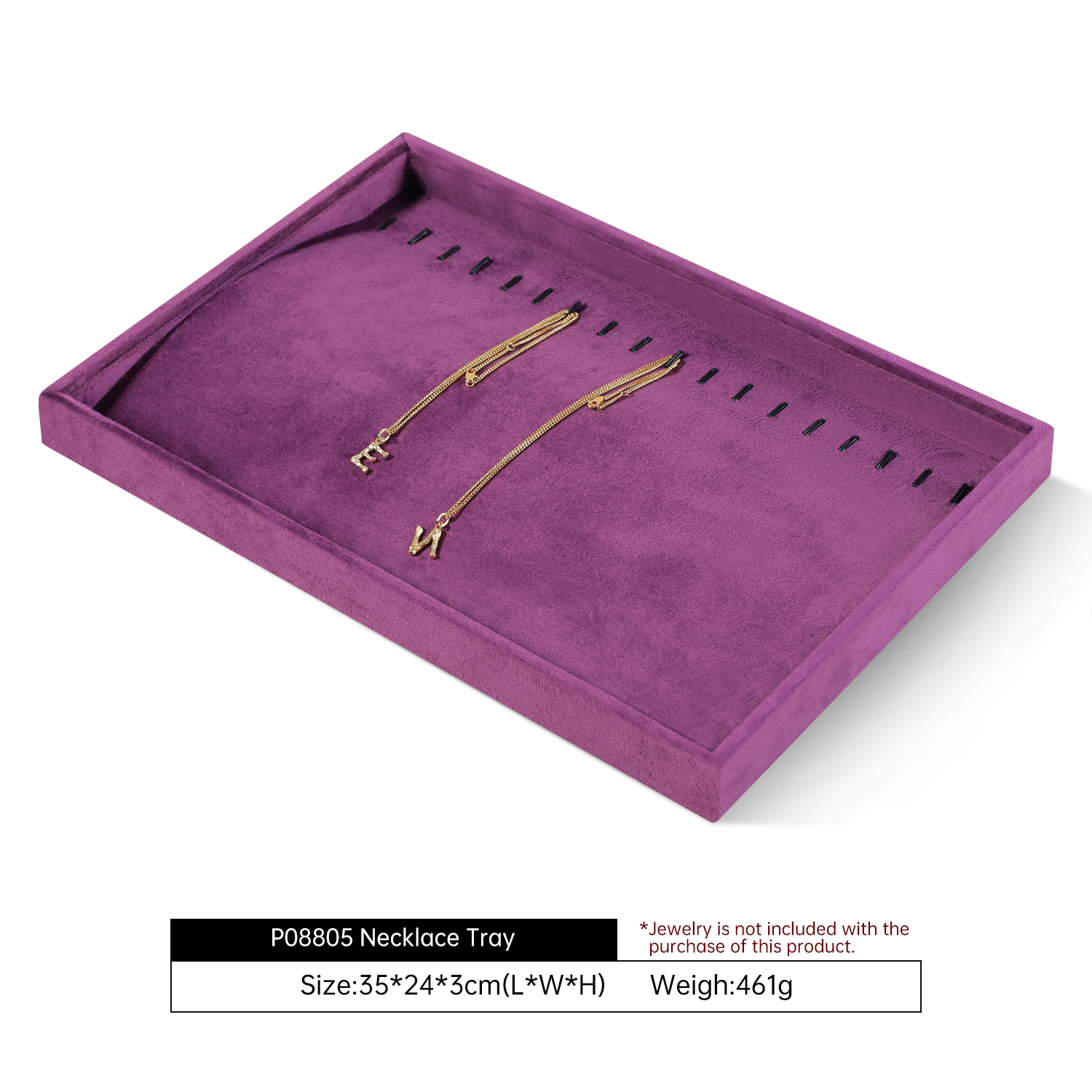 Yinbeini Velvet Jewelry Display Tray for Pearl and Diamond Rings Perfect for Bridal and Luxury Jewelry Boutiques P087
