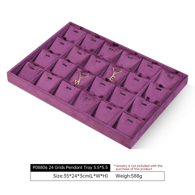 Yinbeini Velvet Jewelry Display Tray for Pearl and Diamond Rings Perfect for Bridal and Luxury Jewelry Boutiques P087
