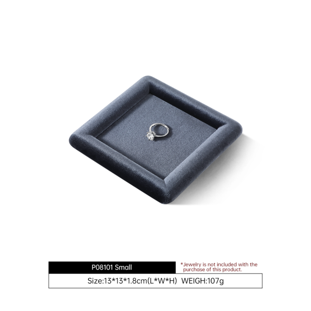 Yinbeini Red Flocked Velvet Jewelry Tray for Bridesmaid Jewelry Gifts Perfect for Bridal Parties and Wedding Gift Shops P079