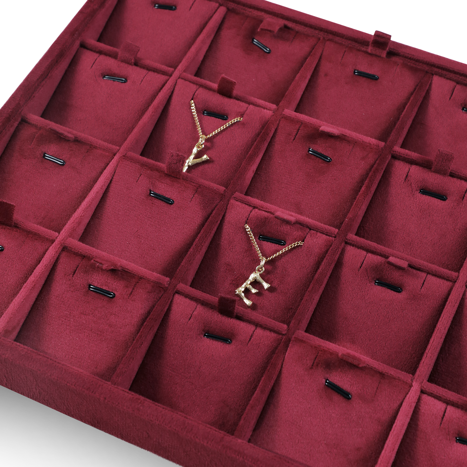 Yinbeini Velvet Jewelry Display Tray for Pearl and Diamond Rings Perfect for Bridal and Luxury Jewelry Boutiques P087
