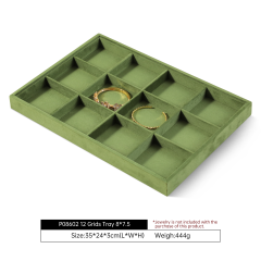 Yinbeini Velvet Jewelry Display Tray for Pearl and Diamond Rings Perfect for Bridal and Luxury Jewelry Boutiques P087