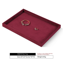 Yinbeini Velvet Jewelry Display Tray for Pearl and Diamond Rings Perfect for Bridal and Luxury Jewelry Boutiques P087