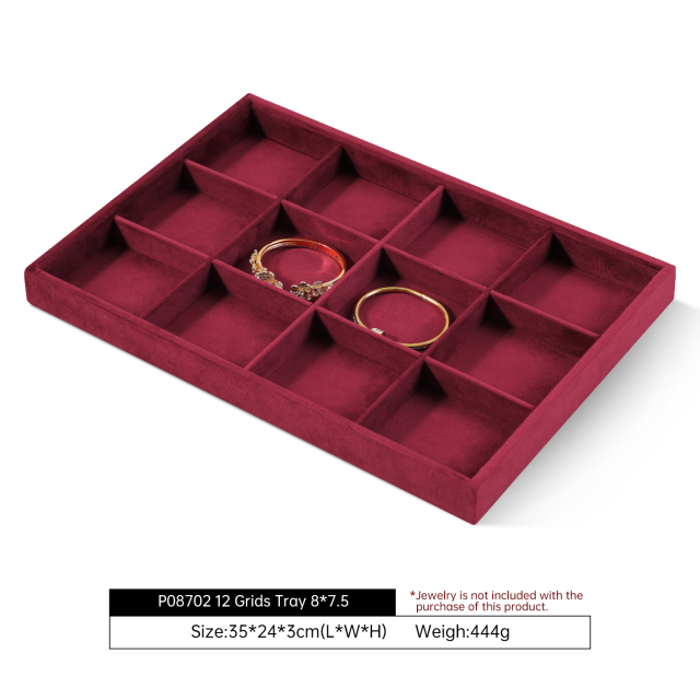 Yinbeini Purple Velvet Jewelry Display Tray for Cross border E commerce Stores Perfect for Product Photos and Listings P088