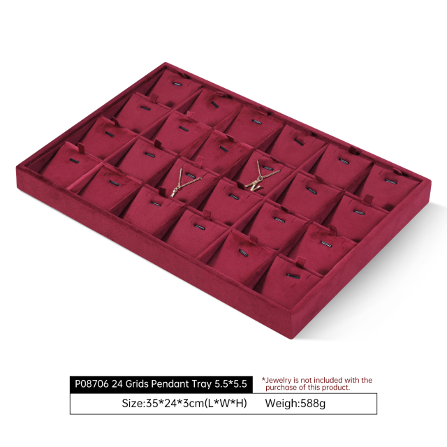 Yinbeini Velvet Jewelry Display Tray for Pearl and Diamond Rings Perfect for Bridal and Luxury Jewelry Boutiques P087