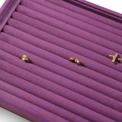 Yinbeini Purple Velvet Jewelry Display Tray for Cross border E commerce Stores Perfect for Product Photos and Listings P088
