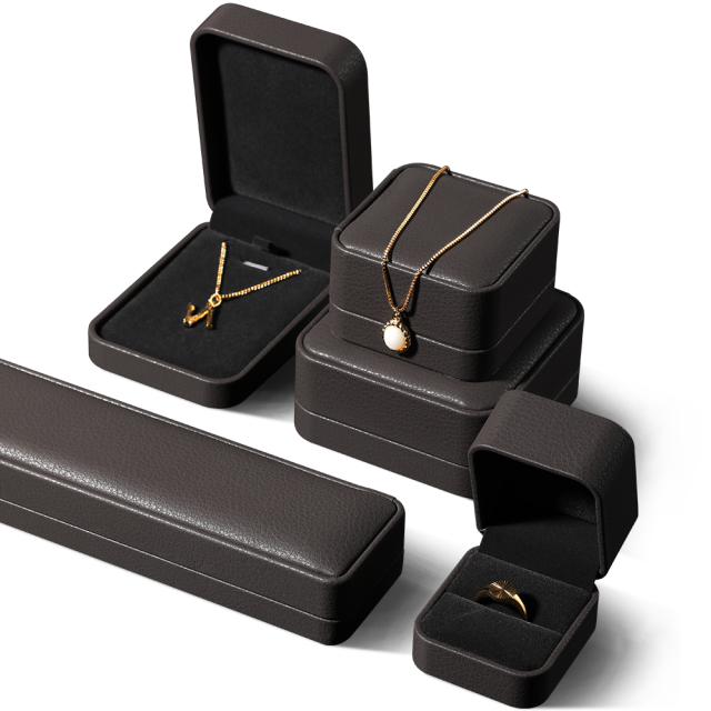 Yinbeini  PU Leather Jewelry Display Organizer Wedding Ring Box Gift Proposal Box Bracelet Long Earrings Necklace Storage Case  H007