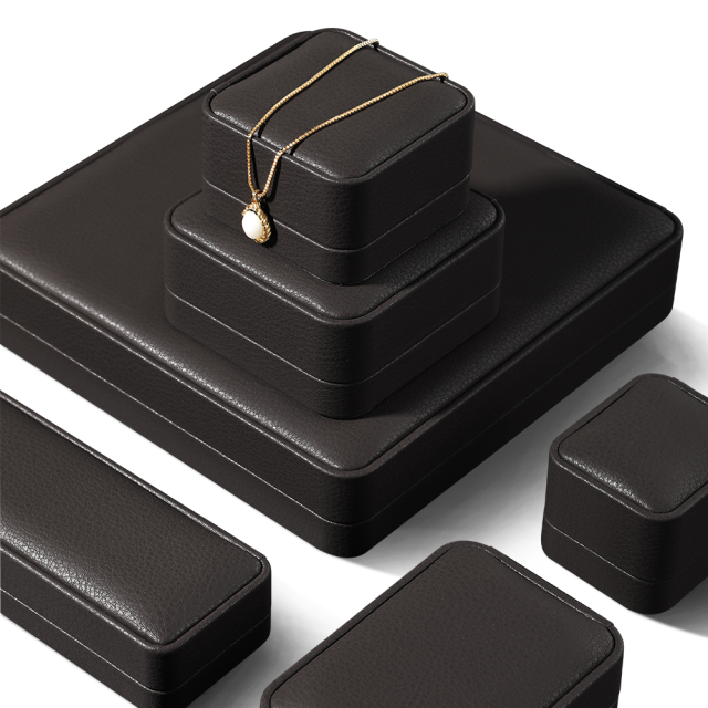 Yinbeini PU Leather Wedding Ring Box Bracelet Long Necklace Earrings Storage Case Gift Proposal  Box Jewelry Display Organizer H006