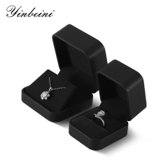 Yinbeini  PU Leather Jewelry Display Organizer Wedding Ring Box Gift Proposal Box Bracelet Long Earrings Necklace Storage Case  H007