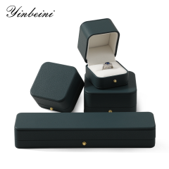 yinbeini PU Leather  Long Chain Jewelry Organizer Bracelet Long Necklace Storage Box Engagement Proposal Wedding Ring Display Box H009