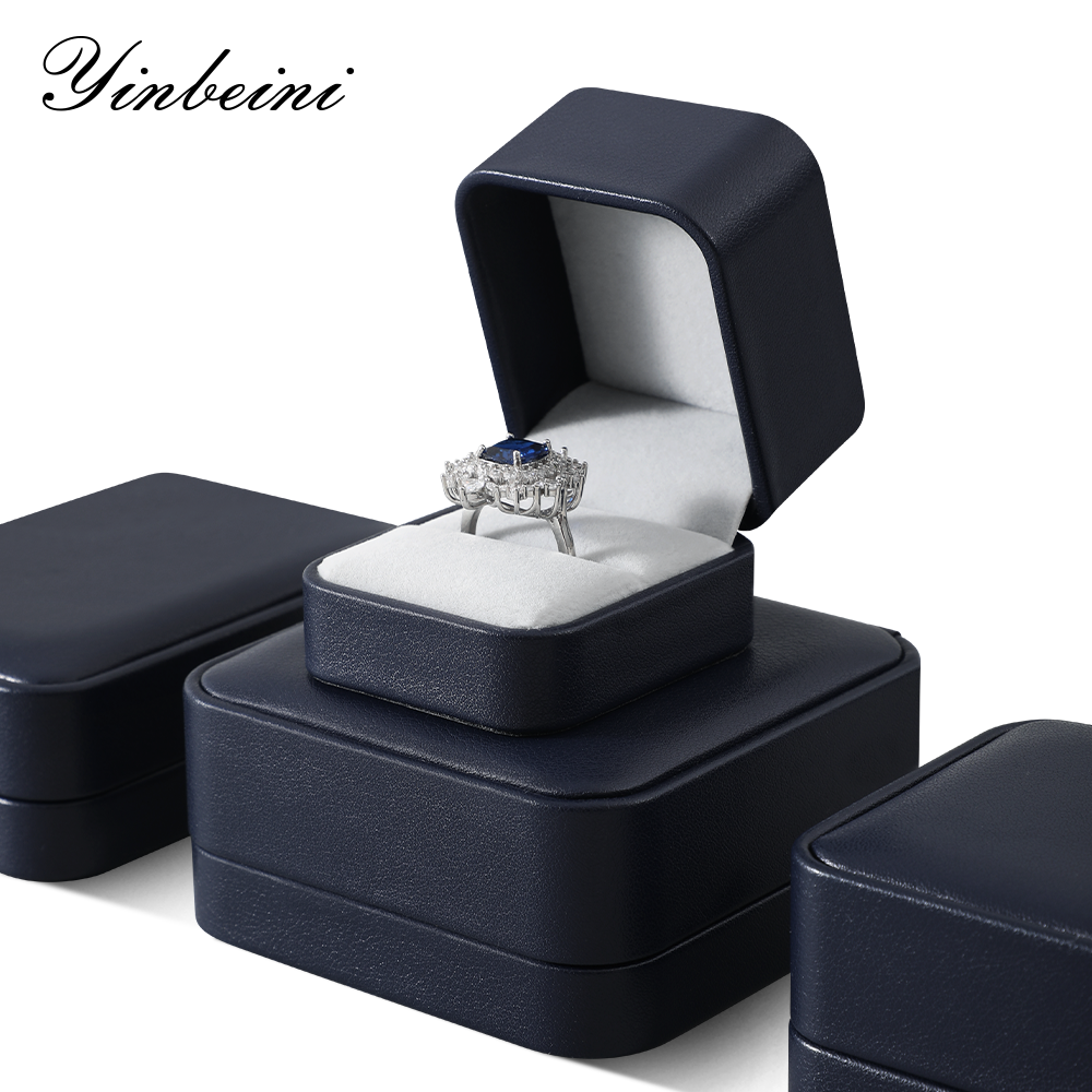 Yinbeini  PU Leather Gift Proposal Box Jewelry Display Organizer Wedding Ring Box Bracelet Long Earrings Necklace Storage Case H012