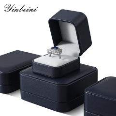 Yinbeini  PU Leather Gift Proposal Box Jewelry Display Organizer Wedding Ring Box Bracelet Long Earrings Necklace Storage Case H012