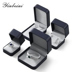 Yinbeini  PU Leather Jewelry Display Organizer Wedding Ring Box Gift Proposal Box Bracelet Long Earrings Necklace Storage Case  H007