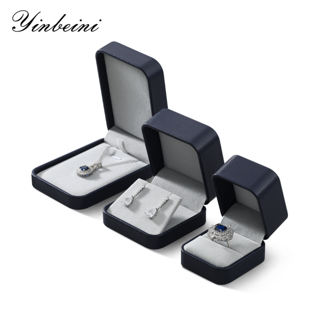 Yinbeini  PU Leather Gift Proposal Box Jewelry Display Organizer Wedding Ring Box Bracelet Long Earrings Necklace Storage Case H012
