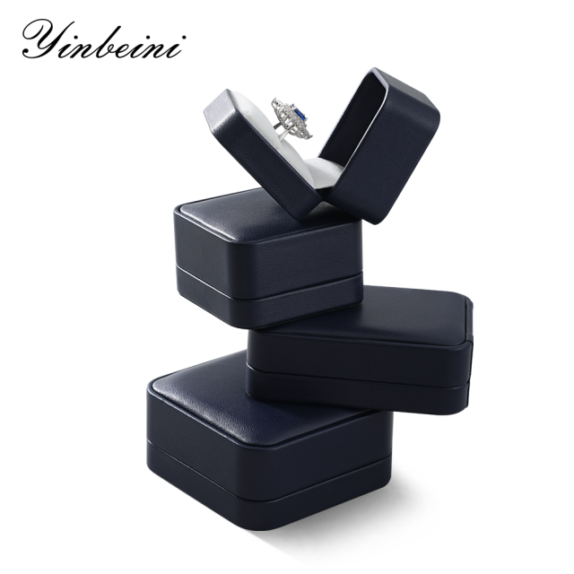 Yinbeini  PU Leather Gift Proposal Box Jewelry Display Organizer Wedding Ring Box Bracelet Long Earrings Necklace Storage Case H012