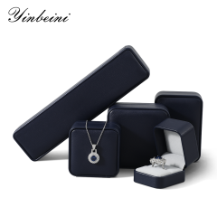 Yinbeini  PU Leather Gift Proposal Box Jewelry Display Organizer Wedding Ring Box Bracelet Long Earrings Necklace Storage Case H012