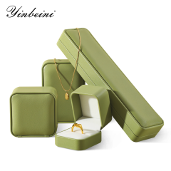 Yinbeini Wedding Bracelet Ring Box Earrings Long Necklace Storage Case PU Leather Gift Proposal Box Jewelry Display Organizer  H013