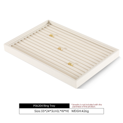 Yinbeini Three In One Linen Jewelry Combination Tray Independent Partition For Ring Earring Necklace One Tray Multi Purpose Reduce Cost P063