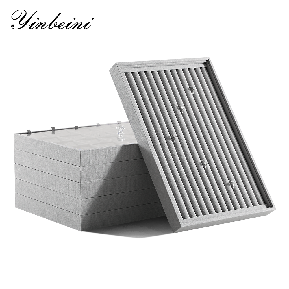 Yinbeini Tiny Dainty Jewelry Special Linen Jewelry Tray Prevent Small Accessories From Falling Easy Management Of Mini Daily Ornaments P065