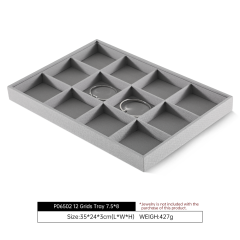 Yinbeini Three In One Linen Jewelry Combination Tray Independent Partition For Ring Earring Necklace One Tray Multi Purpose Reduce Cost P063