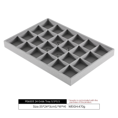 Yinbeini Three In One Linen Jewelry Combination Tray Independent Partition For Ring Earring Necklace One Tray Multi Purpose Reduce Cost P063