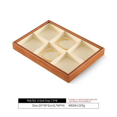 Yinbeini Space Saving Stackable Solid Wood Jewelry Tray Save Counter And Desktop Space Suitable For Small Stores P069