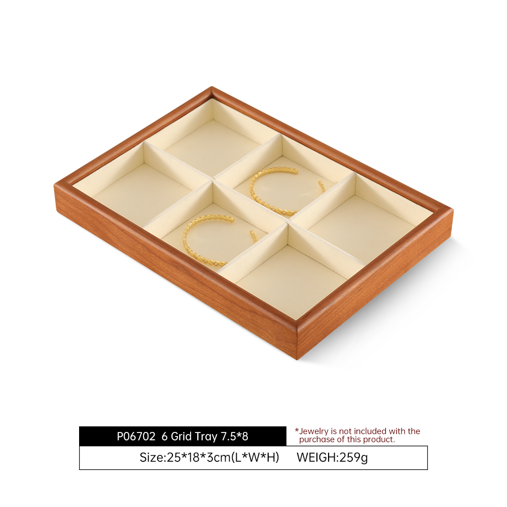 Yinbeini Jewelry Solid Wood Tray Soft Background Highlight Detail Texture Help Jewelry Merchant Product Display Sale P068